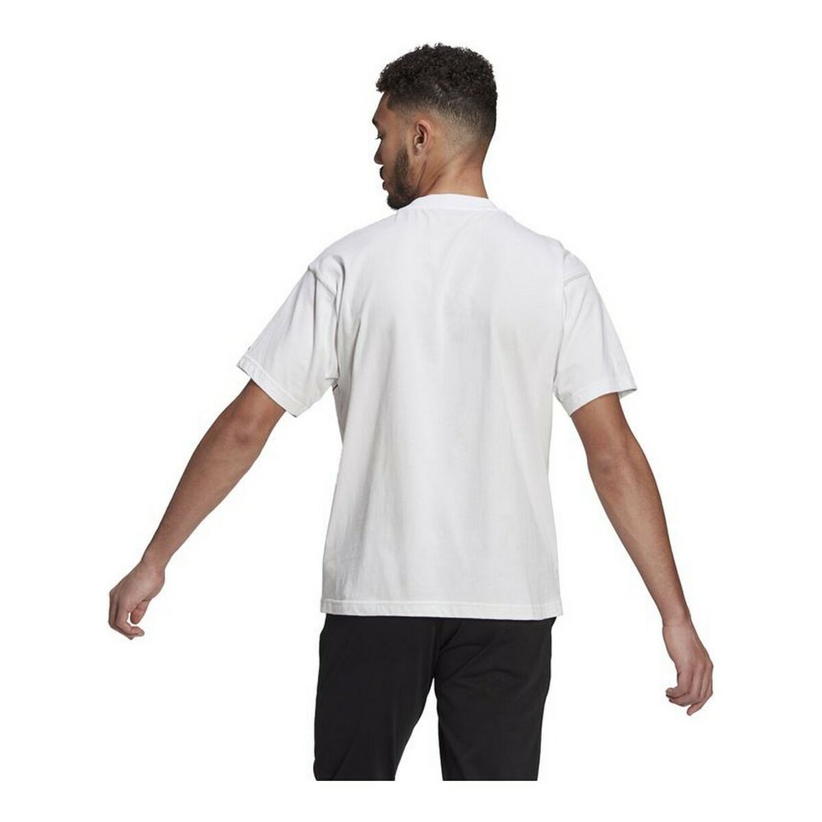 Camiseta de Manga Corta Hombre Adidas Giant Logo Blanco - Vista 6