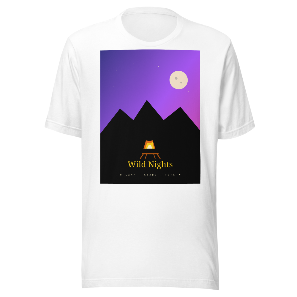Camiseta Wild Nights – Camping y montaña