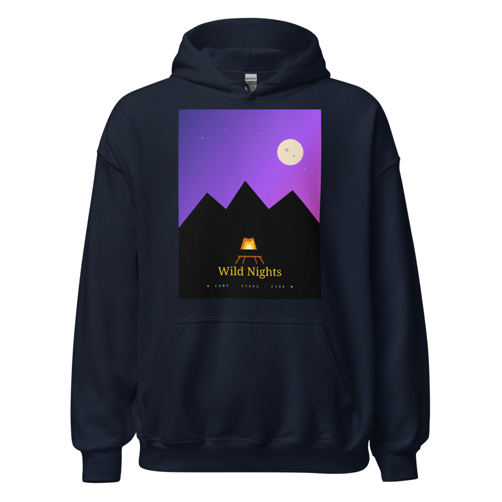 Wild Nights – Hoodie navy unisex con diseño exclusivo personalizable