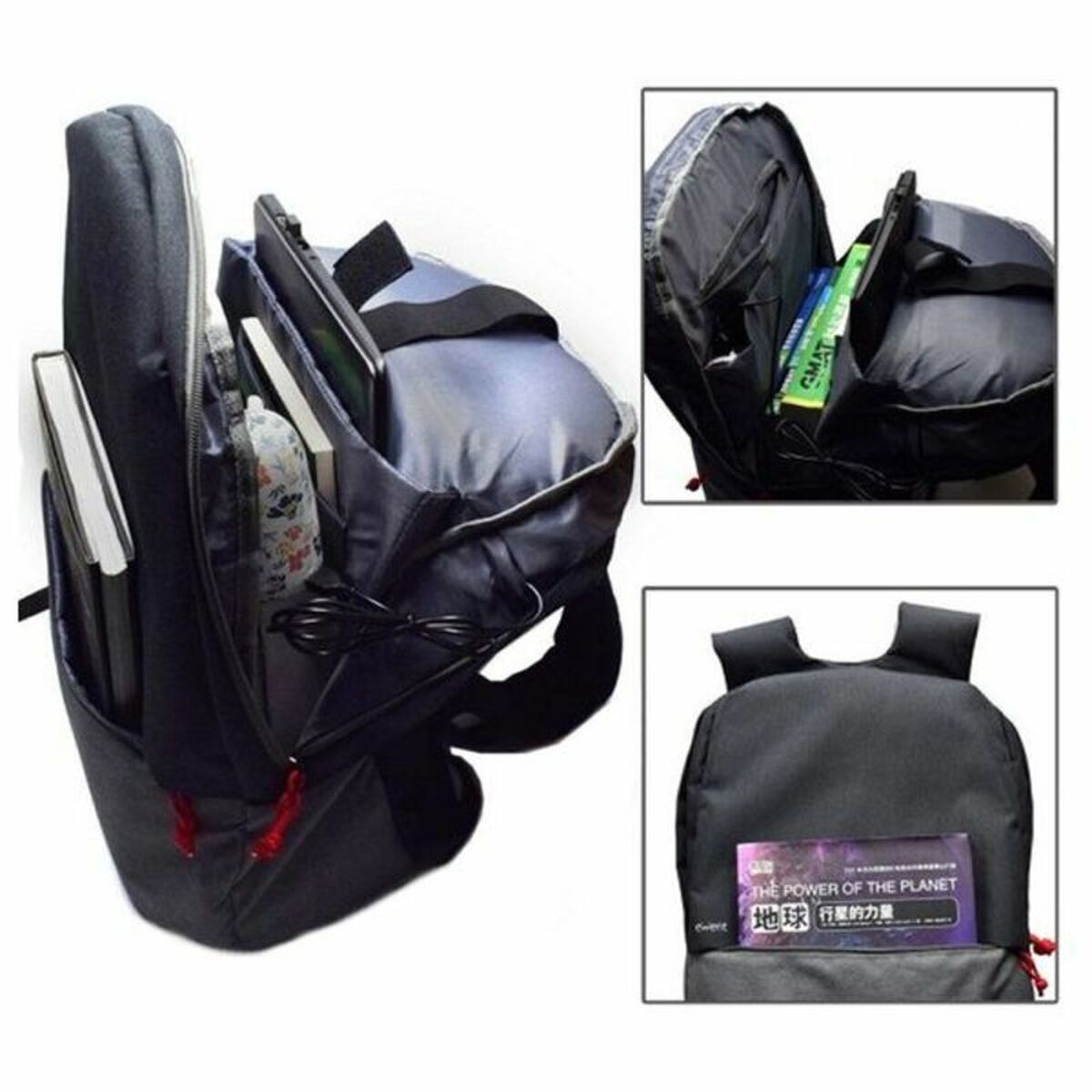 Mochila para Portátil y Tablet Ewent EW2529 Negro Gris 17 17,3 - Vista 4