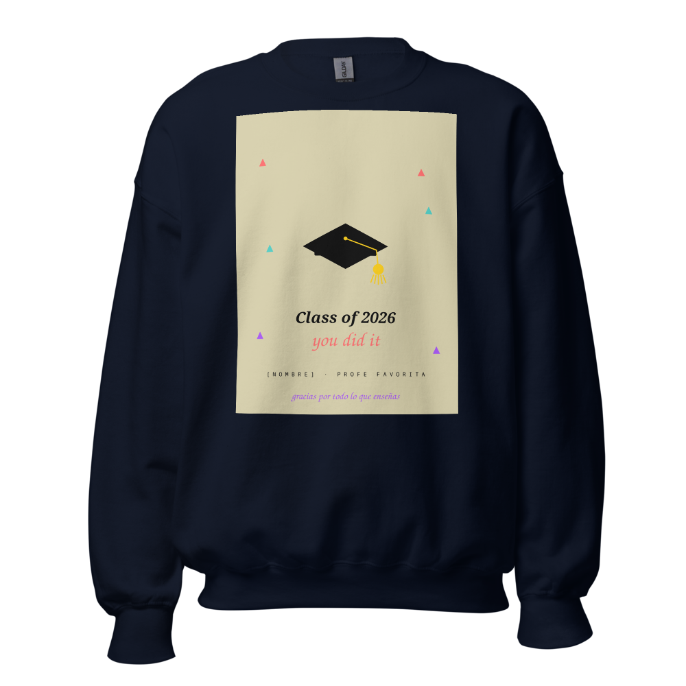 Profe Favorita – Sudadera navy unisex con diseño exclusivo personalizable