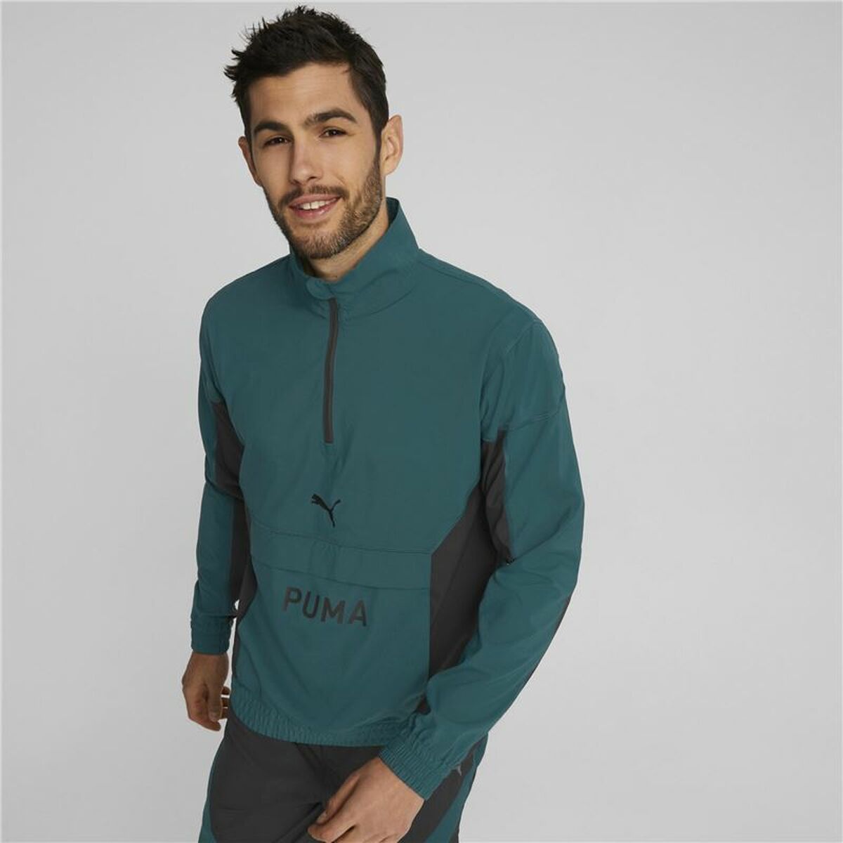 Sudadera sin Capucha Hombre Puma Fit Woven Training Verde - Vista 3